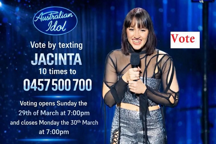 Jacinta Guirguis Australian Idol 2026 Top 6 Vote Text 5 April 2026